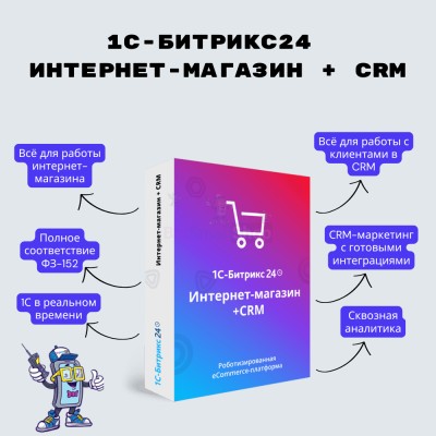 Программа для ЭВМ "1С-Битрикс24". Лицензия Интернет-магазин + CRM (12 мес.) - купить в Диринге